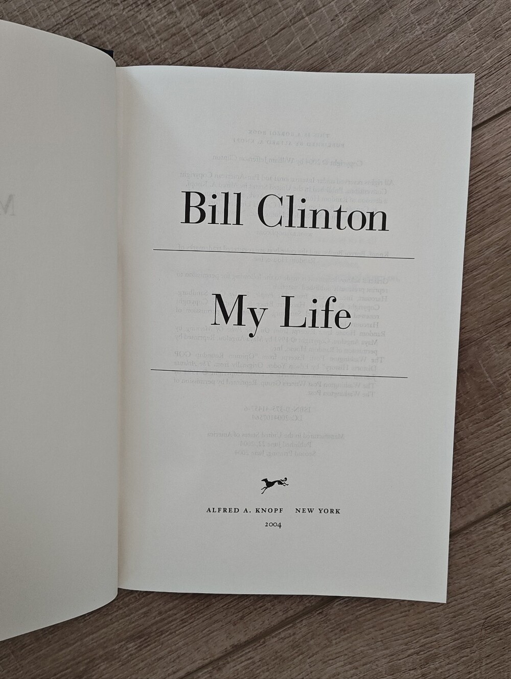 Bill Clinton "My Life" Hardcover Book - Autobiography